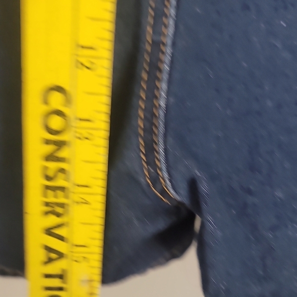 Flying Angel Women's High Rise Dark Wash Carpenter Denim Shorts NEW - Picture 9 of 11